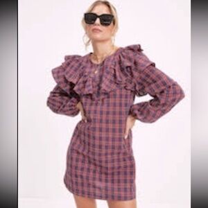 💘Last one!🔥xs Vici PlaidRuffleDress in red plaid! Perfect for Valentine’s💋